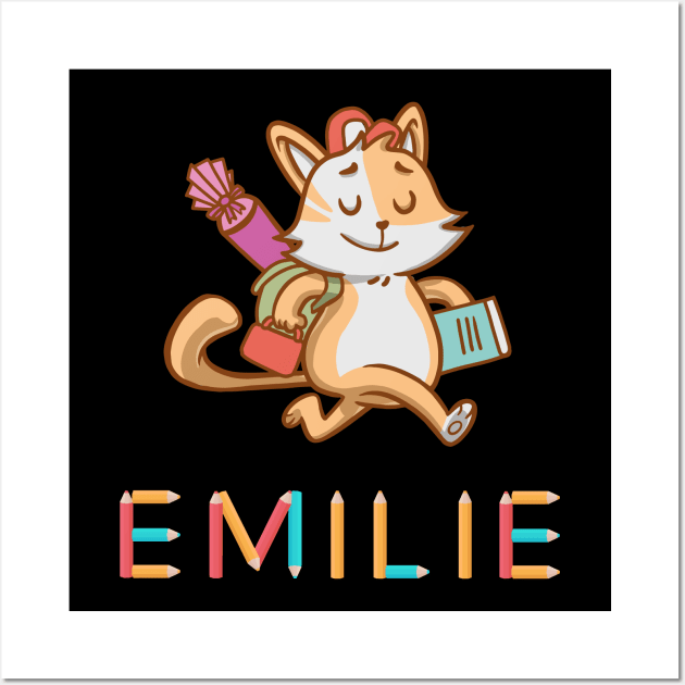 Einschulung Katze Emilie Wall Art by DePit DeSign